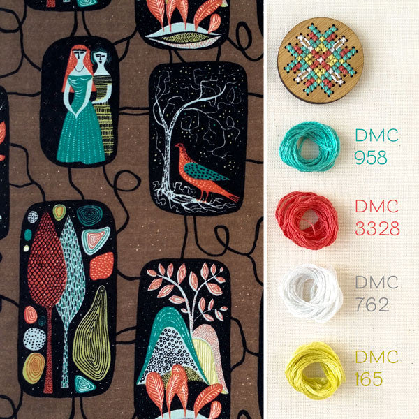 Color inspiration from vintage fabric
