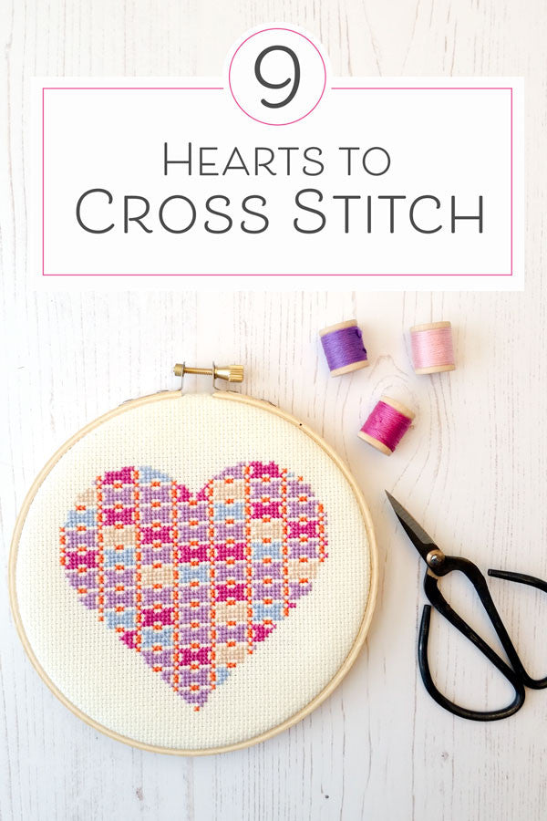9 Hearts to Cross Stitch for Valentine's Day